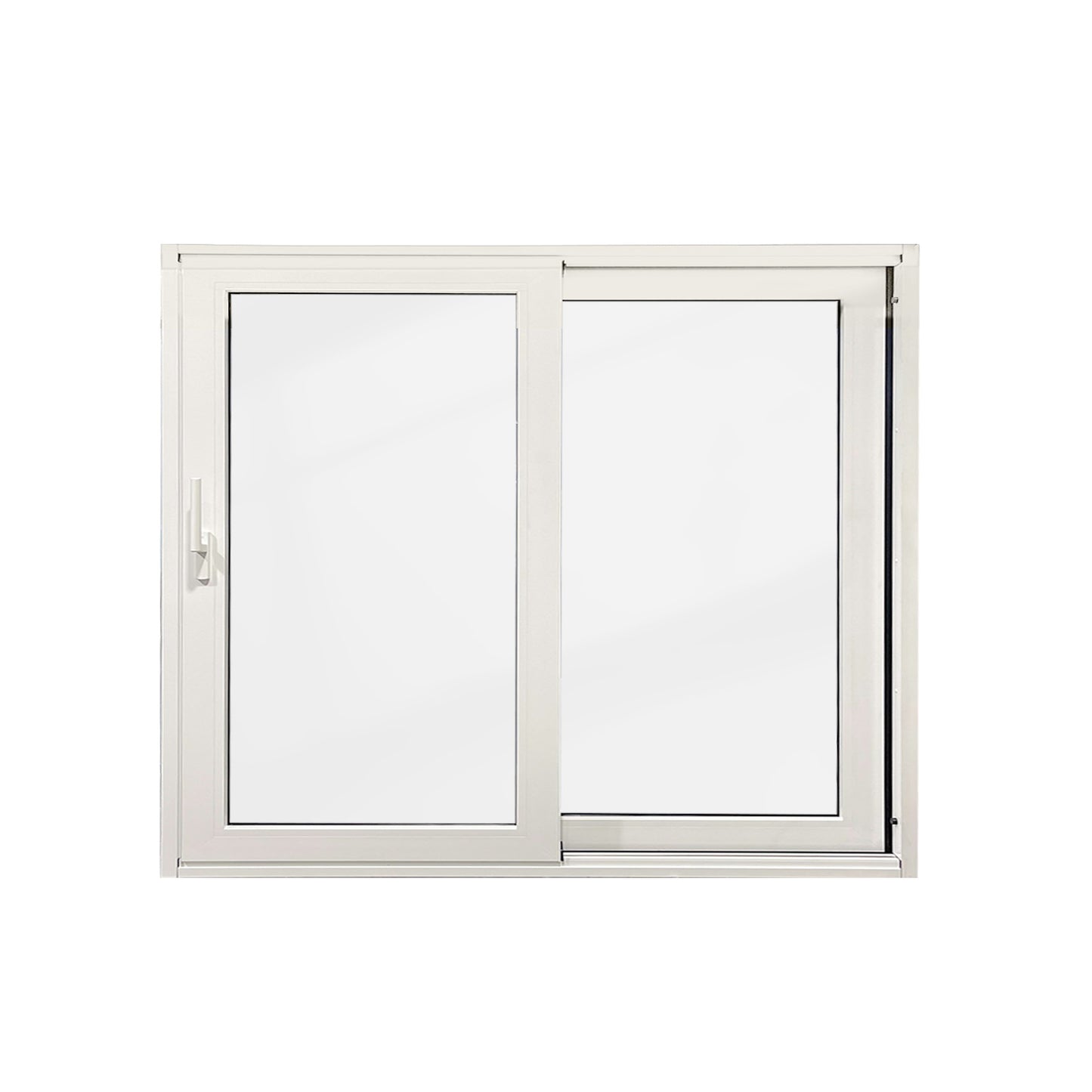 Luvindow Superior Thermal Insulation Aluminum Lift and slide Door 96 in x 80 in 3-9/16 in Jamb, Double-Tempered Low-E Argon Glass, White Finish, Interior Door, Patio Door
