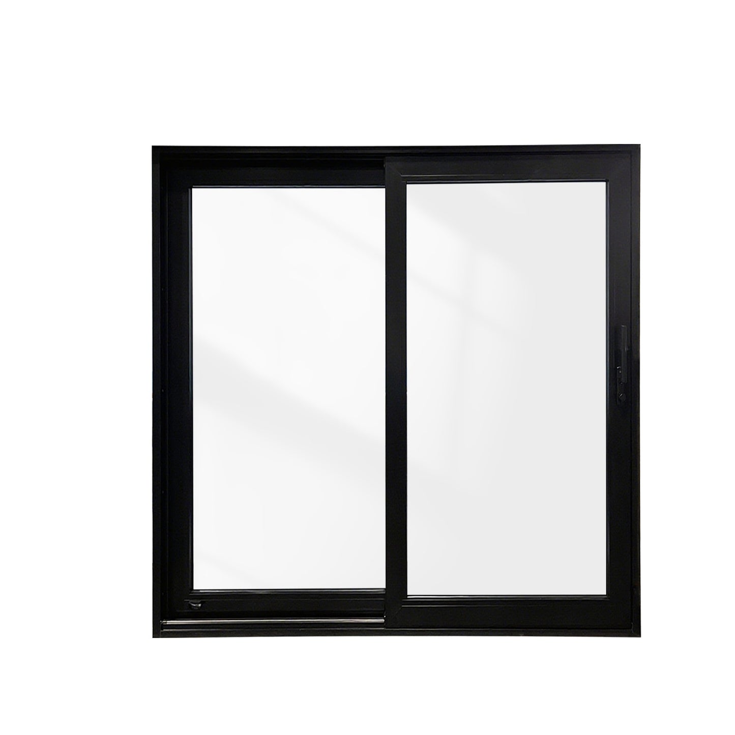 Luvindow Superior Thermal Insulation Aluminum Lift and slide Door 96 in x 96 in 3-9/16 in Jamb, Double-Tempered Low-E Argon Glass, Black Finish, Interior Door, Patio Door