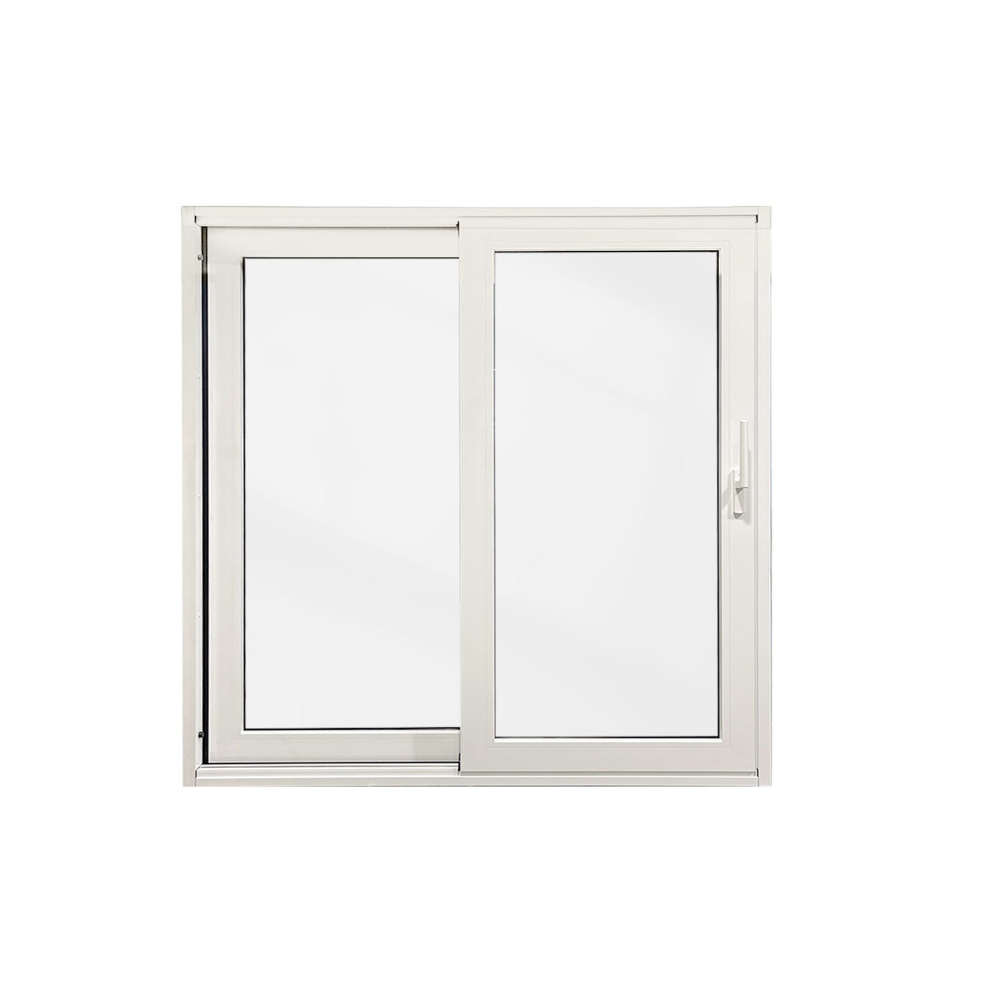 Luvindow Superior Thermal Insulation Aluminum Lift and slide Door 96 in x 96 in 3-9/16 in Jamb, Double-Tempered Low-E Argon Glass, White Finish, Interior Door, Patio Door