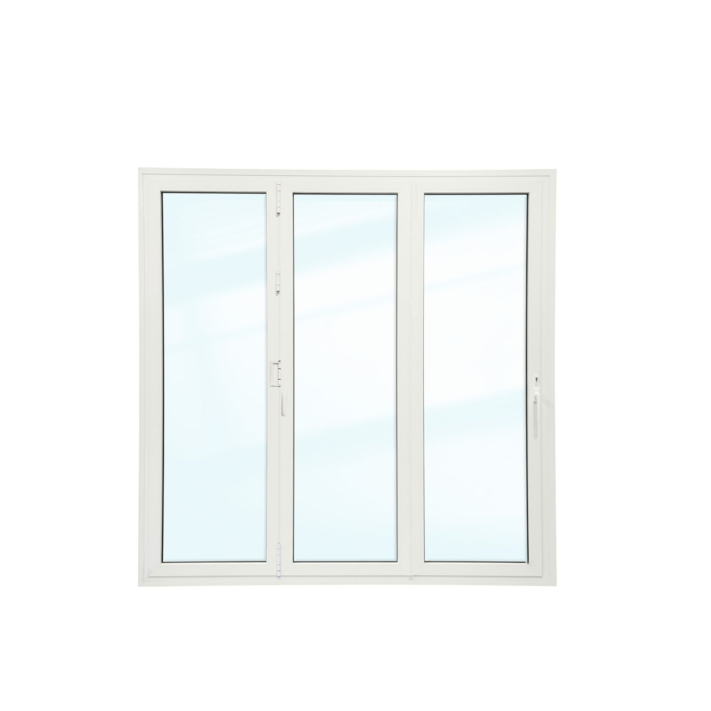 Luvindow Thermal Break Aluminum Bi-Fold Door 96 in x 96 in 3-9/16 in Jamb, Double-Tempered Low-E Argon Glass, White Finish, Interior Door, Patio Door