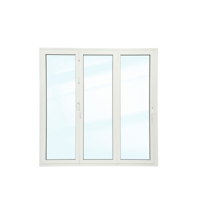 Luvindow Thermal Break Aluminum Bi-Fold Door 96 in x 96 in 3-9/16 in Jamb, Double-Tempered Low-E Argon Glass, White Finish, Interior Door, Patio Door