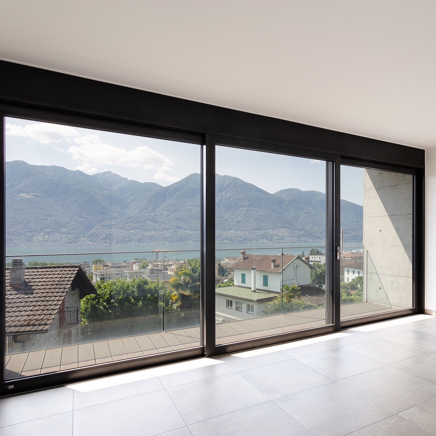 Luvindow Superior Thermal Insulation Aluminum Lift and slide Door 72 in x 80 in 3-9/16 in Jamb, Double-Tempered Low-E Argon Glass, Black Finish, Interior Door, Patio Door