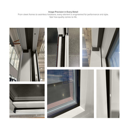 Luvindow Superior Thermal Insulation Aluminum Lift and slide Door 96 in x 96 in 3-9/16 in Jamb, Double-Tempered Low-E Argon Glass, White Finish, Interior Door, Patio Door