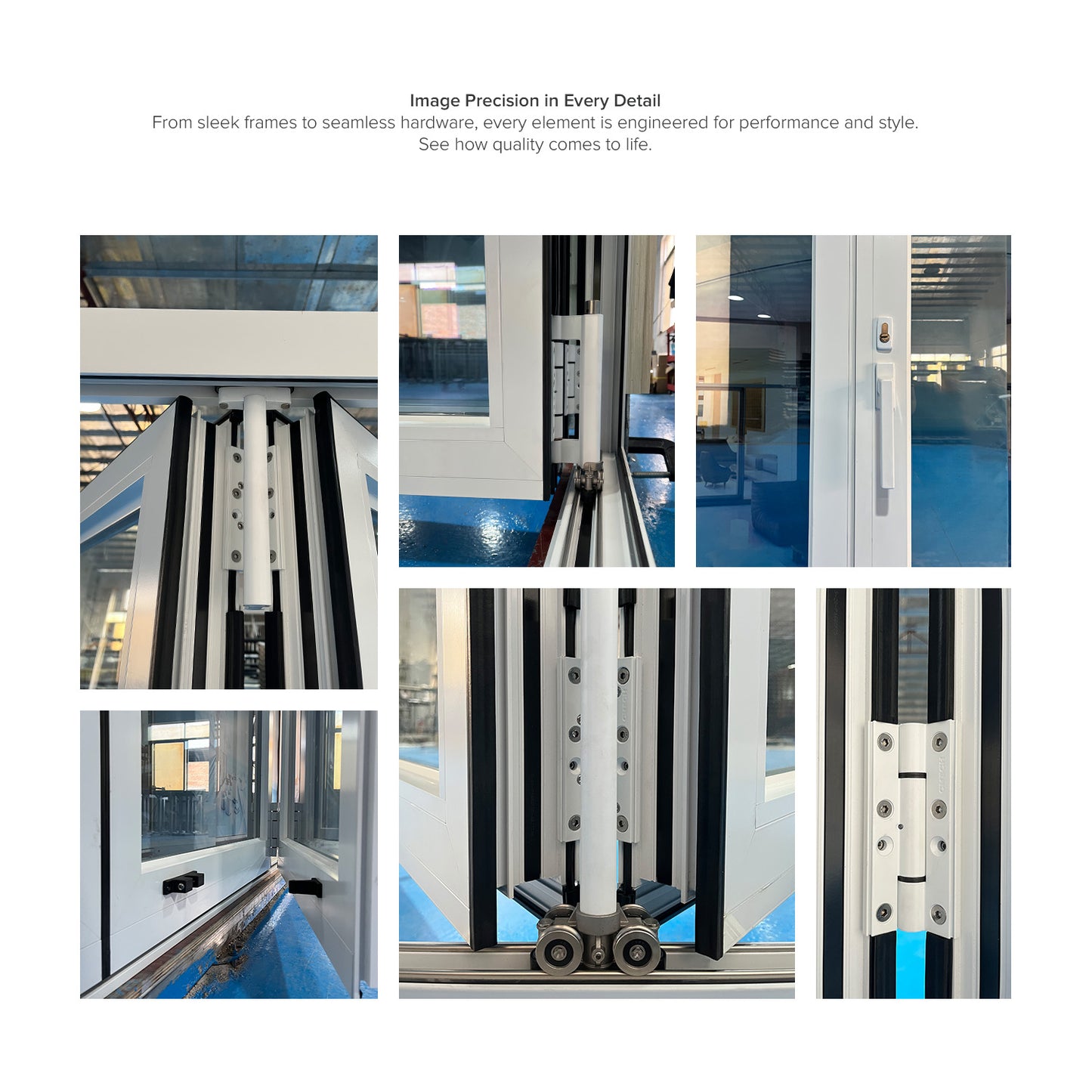 Luvindow Thermal Break Aluminum Bi-Fold Door 144 in x 96 in 3-9/16 in Jamb, Double-Tempered Low-E Argon Glass, White Finish, Interior Door, Patio Door